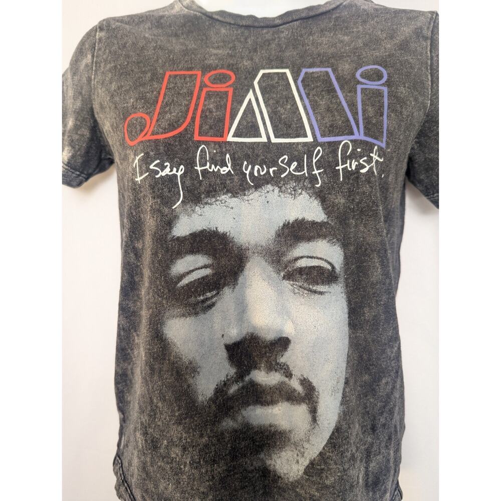 Jimi Hendrix Find Yourself First Grey T Shirt Youth M 8 Womens S Babydoll Tee - Picture 3 of 5